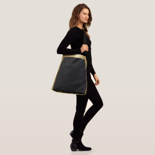 Zwart met gouden rand Klasse Eenvoudig  Crossbody Tas