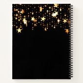 Zwart met gouden sterrenserie recepten notitieboek (Achterkant)