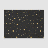 Zwart met gouden stippen tissuepapier (Voorkant)