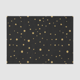 Zwart met gouden stippen tissuepapier