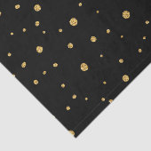 Zwart met gouden stippen tissuepapier (Detail)