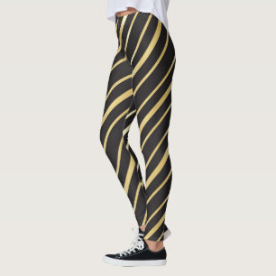 Zwart met gouden strippen leggings
