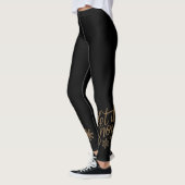Zwart met Gouden Tint Let It Snow Leggings (Links)