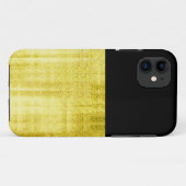 Zwart met goudpanelen Case-Mate iPhone case (Achterkant (horizontaal))