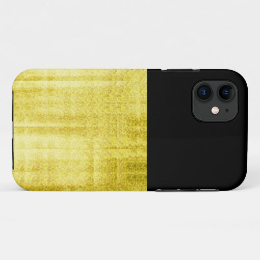 Zwart met goudpanelen Case-Mate iPhone case (Achterkant (horizontaal))