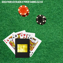 Zwart met goudpanelen - II Pokerkaarten
