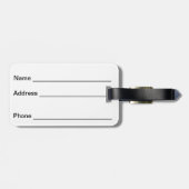 ZWART MET GREEN GLITTER KIJK IRISH SHAMROCKS BAGAGELABEL (Achterkant horizontaal)