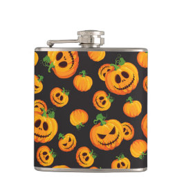 ZWART MET GRIEZELIGE ORANJE HALLOWEEN POMPOENEN HEUPFLES