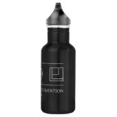 Zwart met grijs gedeconstrueerde logo waterfles  (Rechts)