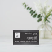 Zwart met grijze Visitekaartjes (Staand voorkant)