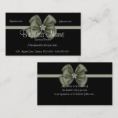 Zwart met Groen lint/Visitekaartje Visitekaartje (Voorkant / Achterkant)