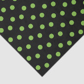 Zwart met groene poka-punts tissuepapier (Detail)