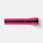 Zwart met hete roze randen verloop satijnen lint (Voorkant)