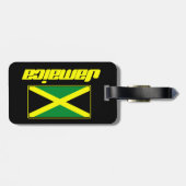 Zwart met Jamaica vlag Bagagelabel (Achterkant horizontaal)
