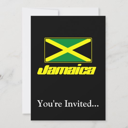 Zwart met Jamaica-vlag Kaart (Voorkant)