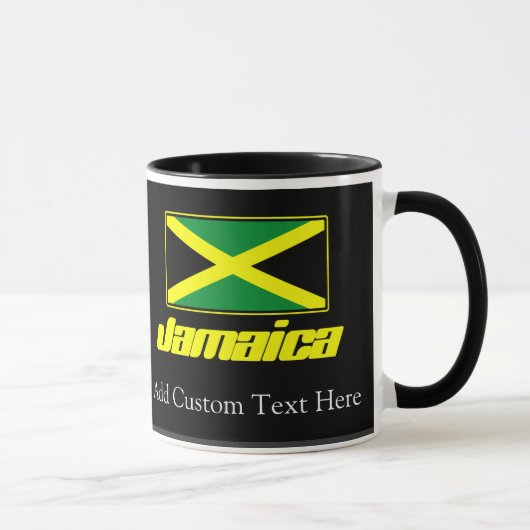 Zwart met Jamaica-vlag Mok (Rechts)