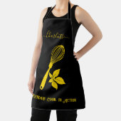 Zwart met klassieke gouden whisky en kruidenontwer schort (Insitu)