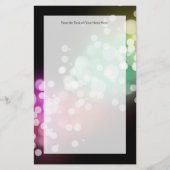 Zwart met kleurrijk chassis met lampjes briefpapier (Voorkant)