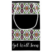 Zwart met kleurrijk patroon klein cadeauzakje (Achterkant)