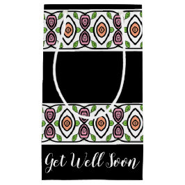 Zwart met kleurrijk patroon klein cadeauzakje