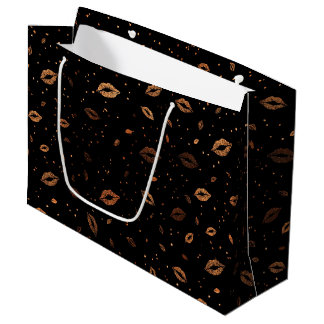 ZWART MET KOPEREN HALLOWEEN WEELDERIGE LIPPEN GROOT CADEAUZAKJE