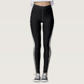 Zwart met Leggings met zilveren olieslappen (Voorkant)