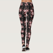 Zwart met Leggings van het flessenpatroon roze (Achterkant)