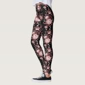 Zwart met Leggings van het flessenpatroon roze (Links)