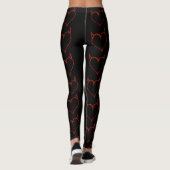 Zwart met Leggings van het Rode Hart (Achterkant)