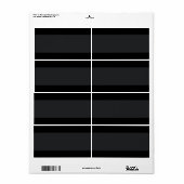 Zwart met lichtere band effen blank etiket (Full Sheet)
