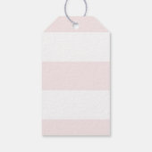 Zwart met liefde grillige script roze strepen cadeaulabel (Achterkant)