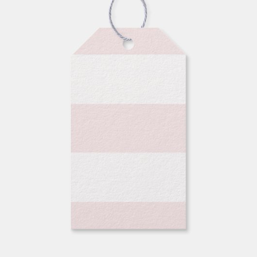 Zwart met liefde grillige script roze strepen cadeaulabel (Achterkant)