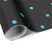 Zwart met Multicolor Polka Dots Wrapping Paper Cadeaupapier (Rol Hoek)