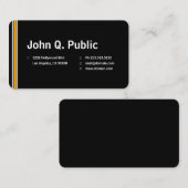 Zwart met Oranje streep Visitekaartje (Voorkant / Achterkant)