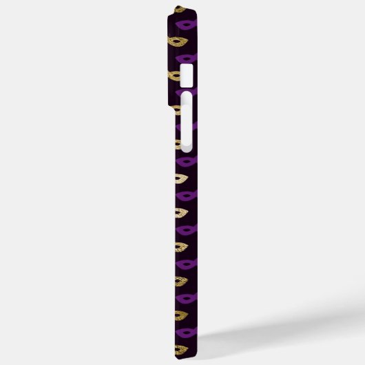 ZWART MET PAARSE EN GOLD MARDI GRAS MASKS Case-Mate iPhone CASE (Achterkant / Links)