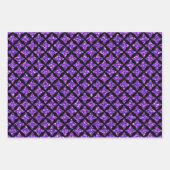 ZWART MET PAARSE GLITTER KIJK HALLOEEN INPAKPAPIER VEL (Voorkant 3)