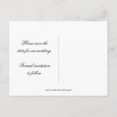 Zwart met Paarse vlinders Aankondigingskaart (Achterkant)