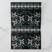 Zwart met Pinks en Turquoise Kaart (Binnen)