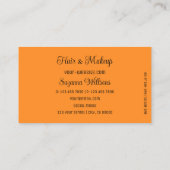 Zwart met prachtige Oranje hartslag en monogram Cu Visitekaartje (Achterkant)