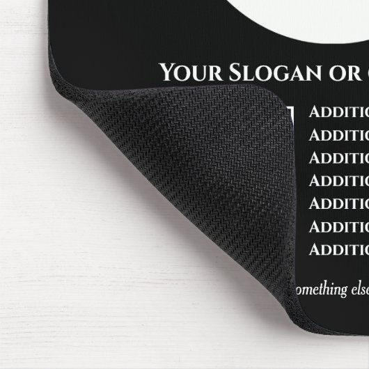 Zwart met QR-code voeg je eigen tekst en logo toe Muismat (Hoek)