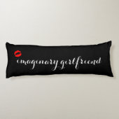 Zwart met Red Kiss Lips Imaginaire Vriendin Lichaamskussen (Achterkant)
