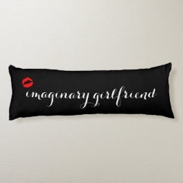 Zwart met Red Kiss Lips Imaginaire Vriendin Lichaamskussen