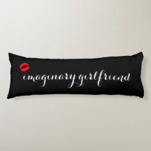 Zwart met Red Kiss Lips Imaginaire Vriendin