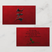 Zwart met Red Roses Initiaal Z Gothic Visitekaartj Visitekaartje (Voorkant / Achterkant)