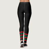 Zwart met rode groene contactdoos> Grote leggings (Achterkant)