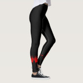 Zwart met rode harten leggings (Rechts)