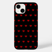 Zwart met rode harten patroon - Case-Mate iPhone case (Achterkant)