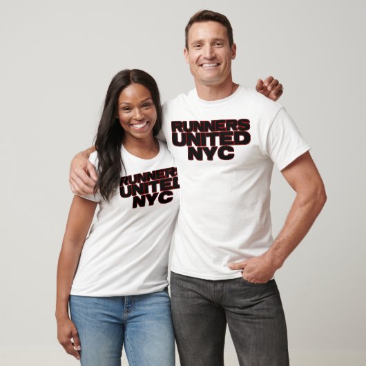 Zwart met rode omtrek t-shirt (Unisex)