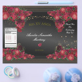 Zwart met rode rozen Chip Bag Flyer (Enkel)