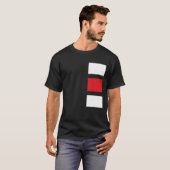 Zwart met Rood en Witte Vierkantjes T-Shirt (Voorkant volledig)